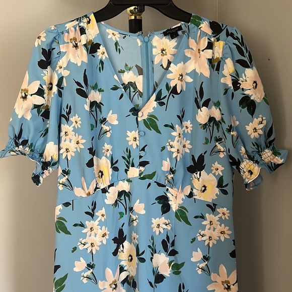 Ann Taylor blue floral dresss size: 6 - Picture 2 of 8